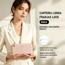JAMI JAMI Carteira Feminina Longa e Elegante com Pingente de Coração Com TasselVários Compartimentos para Cartões D485