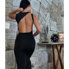 Vestido Vestidos Estiloso Elegante Lançamento Verão Costa Nua Costa Amostra Luana Colado Luxo Suplex