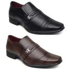 Kit 2 Pares Sapato Social Masculino Confortável Oxford