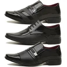 Kit 3 Pares Sapato Social Masculino Modelos Diferentes Oxford