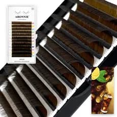 Abonnie Brown Color Eyelash Extension C D curl 0.05 0.07 0.10 8-15mm Pestanas Individuais De Vison Cílios De Alta Qualidade