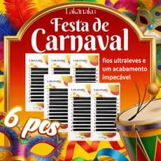 LAKANAKU Pestanas Suaves 6D W Ventiladores De Extensão De 6 Bandejas Cilios Maquiagem Natural