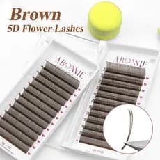 ABONNIE Preto Marrom 5D Fada Flora Lash Extensões Fechadas Fan Spikes Volume Individual 5D Flor Cílios Postiços