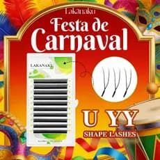 Lakanaku U Shape YY Lash Extension Ponta Dupla Tece Cílios Do Volume Brasileiro