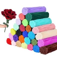 100 Pçs/set Fio Fuzzy Colorido Torção Varas DIY Buquê De Flores Artesanal Presente Do Dia Dos Namorados Arranjo Flor Has