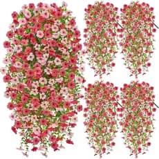 75cm Pendurado Flor Artificial Casa Decoração De Casamento Orquídea Parede Resistente UV Falso Violeta Planta