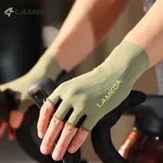 LAMEDA Luvas De Ciclismo Meio Dedo Das Mulheres Dos Homens Verão Respirável Absorção Choque Anti Deslizamento MTB Bicicl