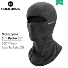 ROCKBROS Máscara De Ciclismo Rosto Cheio Balaclava Masculino Feminino Seda Gelo Proteção Solar Respirável Correndo Pesca