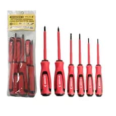 Jogo De Chave Fenda e Philips Isoladas 6 Peças