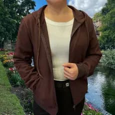 Blusa moletom feminina com ziper e capuz algodao