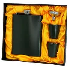 Kit Cantil Inox Frasco Garrafa Whiskeira Whisky Bolso Bar
