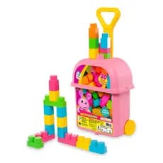Blocos de Montar 20 Peças Carrinho Puxar Maletinha