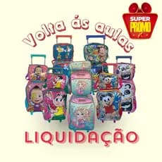 Kit Mochila De Rodinha Com Lancheira Térmica Escolar Infantil
