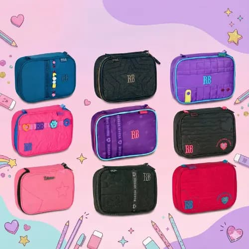 Estojo Box Rebecca Bonbon Tecido Soft com 36 Elásticos Original