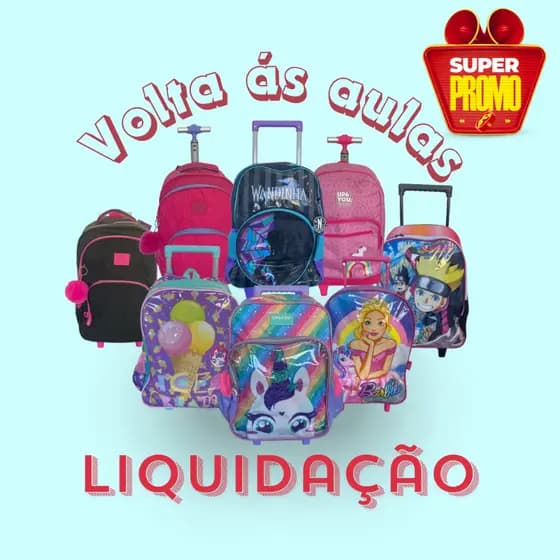 Mochila de Rodinha Infantil Escolar Diversas Liquidação