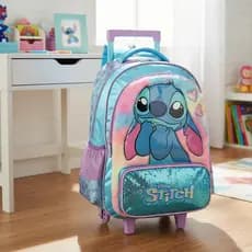 Mochila Stitch Pelúcia Escolar Infantil Lançamento Inédito Original Licenciada Disney Resistente