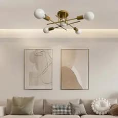 Pendente Lustre Sputnik Plafon Central 5 Lampadas com lâmpada Central
