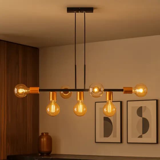 Luminária de teto Lustre Pendente Jabuticaba 7 Lâmpadas (Estilo Jabuticaba)