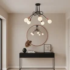 Luminária de teto Plafon Laço 5 Lâmpadas Assimétrico Modelo Sputnik - Industrial
