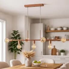 Lustre Moderno 7 Lâmpadas Para Sala de Jantar Grande e Bancada de Cozinha E27