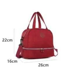 Bolsa Térmica de dois repartições lancheira para marmita lanche com alça transversal 3390