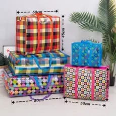 Sacola impermeável estampado para mercado fazer compras e quarda roupa
