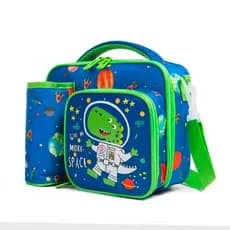Bolsa térmica lancheira infantil alça de mão e transversal pra marmita fruta refere