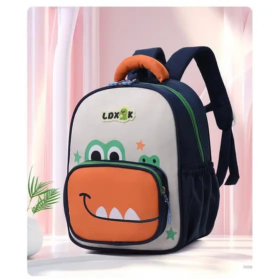 Mochila infantil fofo pré-escola diario desenho dino coelho