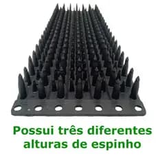 Espícula Espanta Pombos Gatos Inibidor Espinhos Muro Preto