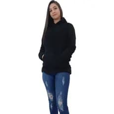 Roupas Femininas Blusa Frio Pelinho Peluciada Moleton SUPER GROSSO FECHADO LISA 2292