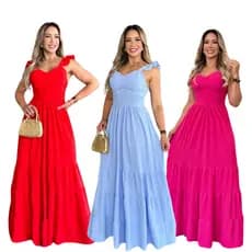 Vestido Longo Feminino Luxo Promoção