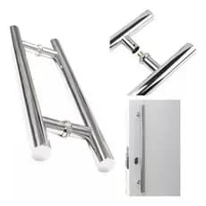 Puxador Porta Tubular Inox 304 Polido Pivotante 60cm - 32mm