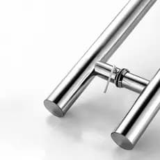 Puxador Porta 60cm Pivotante Madeira Vidro Portão Inox
