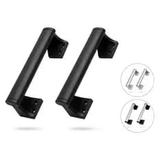 2 Puxadores para porta de correr preto prata nylon plástico 1 par puxador porta de correr resistente