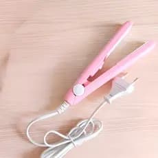 Mini Chapinha Prancha Alisadora de Bolsa Portátil Cor:Rosa