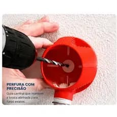 Coletor de Pó para Furadeira com Guia de Perfuração | Suporte Anti Poeira para Furadeira