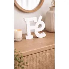 Palavra Decorativa Fé  – Enfeite de Mesa e Estante – Decoração Casa e Escritório
