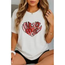Blusa Feminina Love You Forever Estampa Romântica Camisa Presente Fofa Apaixonada Camisa Feminina