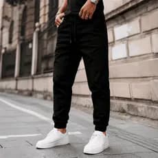 Calça Jogger Jeans Masculina com Elástico Ajustável Premium Casual Streetwear Confortável Lycra Slim Fit 4 Bolsos