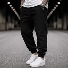 Calça Jogger Masculina Sarja Jeans 4 Bolsos com Punho Elástico Premium Streetwear Casual Confortável Slim Fit