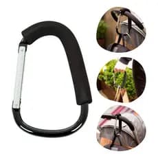 Mosquetão Gancho 16cm Clip Forte Carrinho De Bebe Multiuso de Metal Sacola de Compras