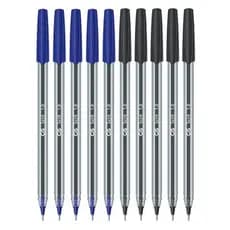 Kit Caneta Esferográfica 0.7 Azul e Preto para Escritórios Empresas e Escola