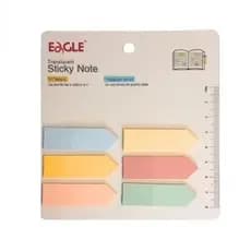 Marcador de Páginas 6 Cores Eagle com Régua