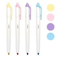 Marca Texto com Ponta Retrátil Tons Pastel BRW