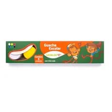 Tinta Guache Escolar 6 Cores - 15Ml Por Pote - Leo&Leo