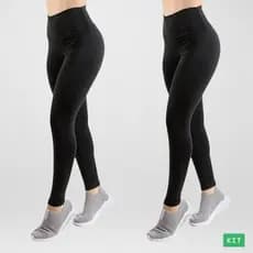 Kit 2 Calças Legging Roupa Flanelada Feminina
