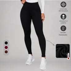 Calça Legging  Térmica Flanelada Forrada Feminina Roupa Casual Inverno Quentinha Academia Fitness