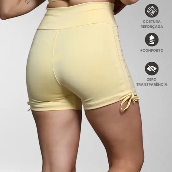 Short Cordinha Academia Feminino Roupa Fitness Treino Corrida Empina Bumbum