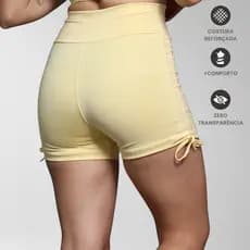 Short Cordinha Academia Feminino Roupa Fitness Treino Corrida Empina Bumbum