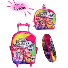 Kit escolar Emilly Vick - Bolsa + Estojo + Lancheira